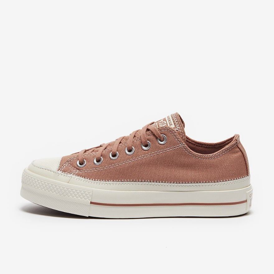 Converse Womens Chuck Taylor All Star Lift Platform Mixed MaterialClay Pot/Egret/Clay Pot