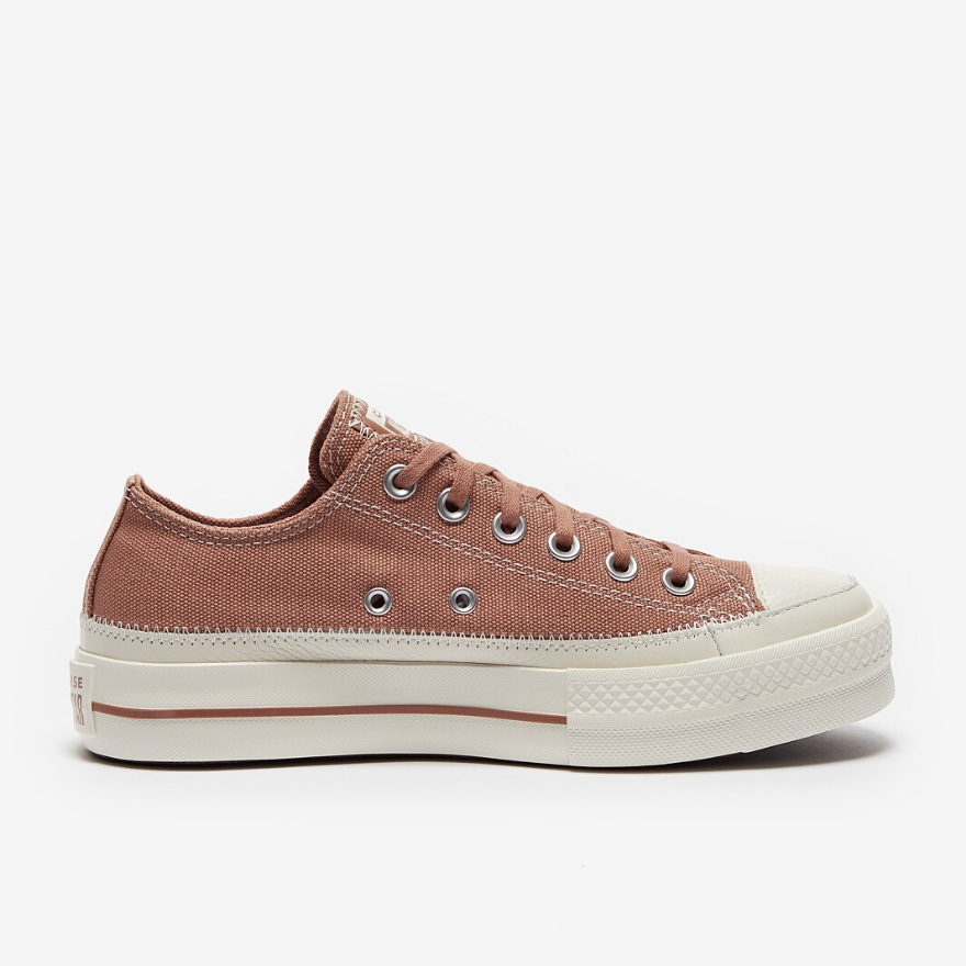 Converse Womens Chuck Taylor All Star Lift Platform Mixed MaterialClay Pot/Egret/Clay Pot