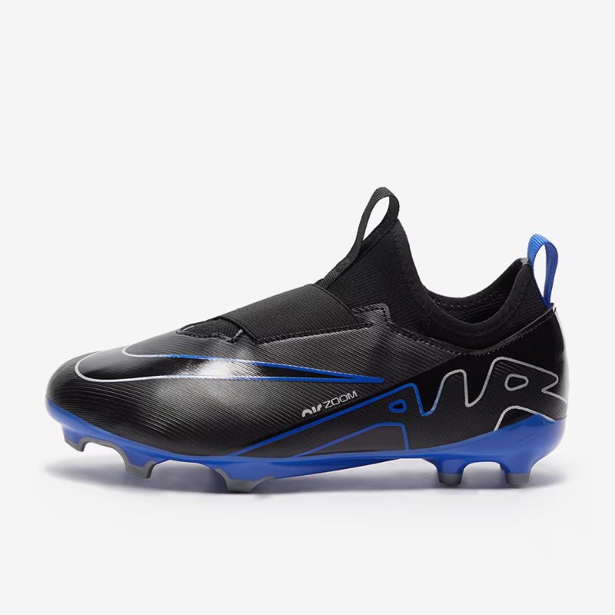 Nike Kids Air Zoom Mercurial Vapor XV Academy MGBlack/Chrome/Hyper Royal