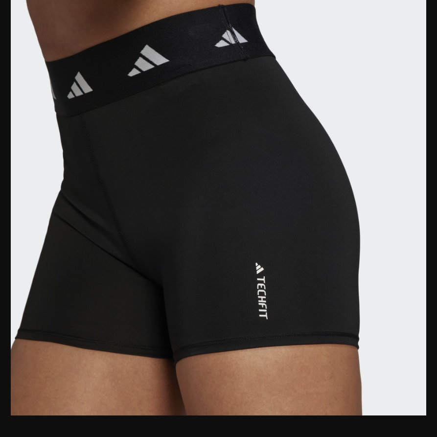 adidas Womens Techfit 3 Inch Short TightsBlack