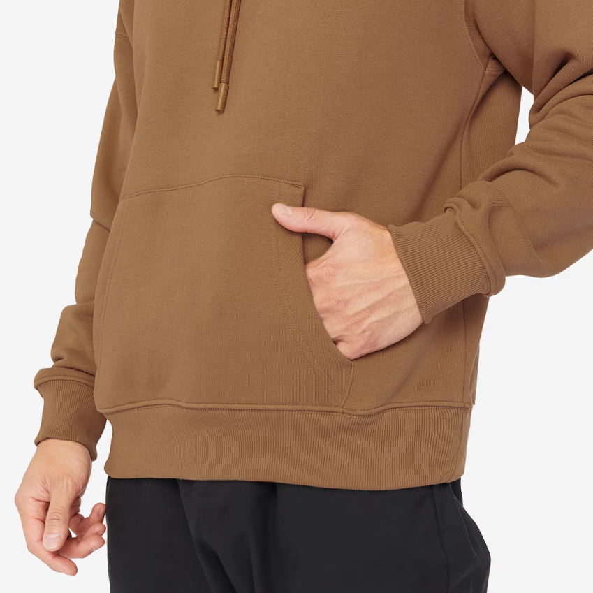 Lacoste Loose Fit Organic Cotton Big Croc HoodieCookie