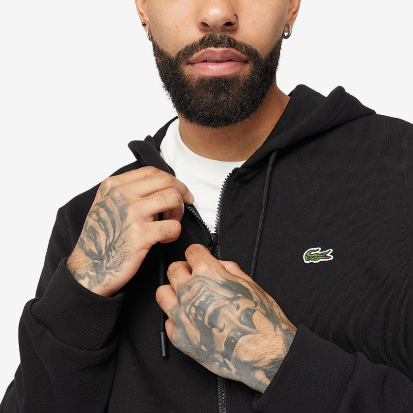 Lacoste Zip Up HoodieBlack