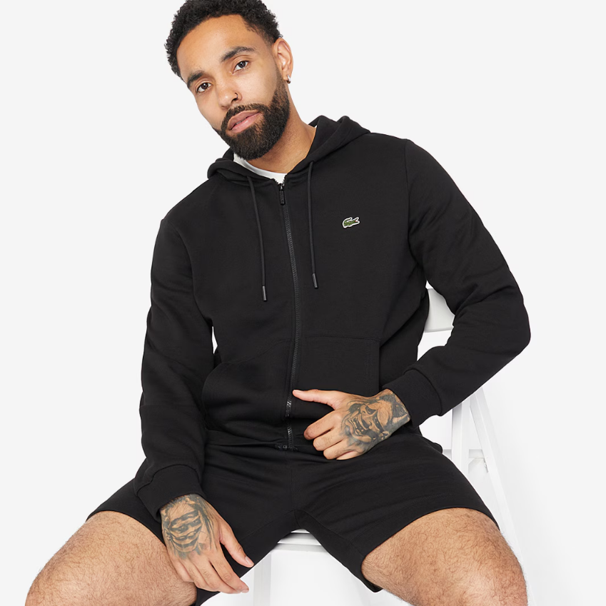 Lacoste Zip Up HoodieBlack