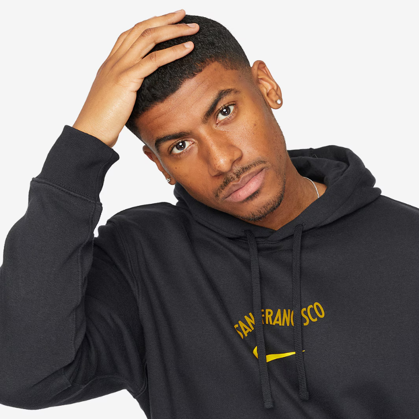 Nike NBA Golden State Warriors Club CE Pull-Over HoodieBlack
