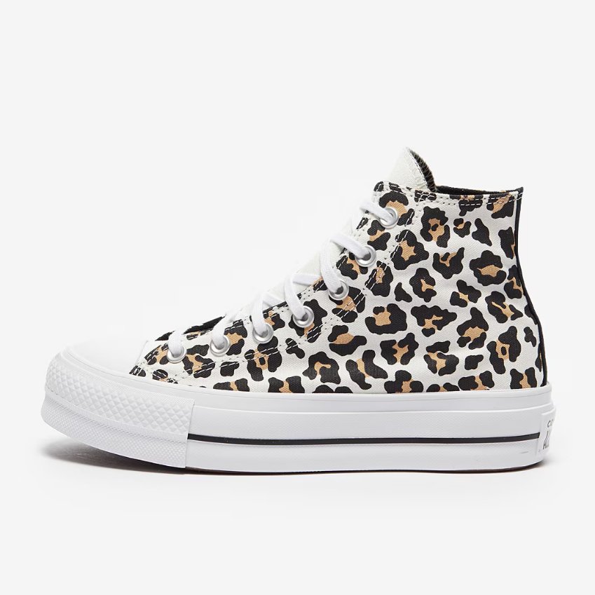 Converse Womens Chuck Taylor All Star Lift Platform Leopard LoveWhite/Black/Epic Dune