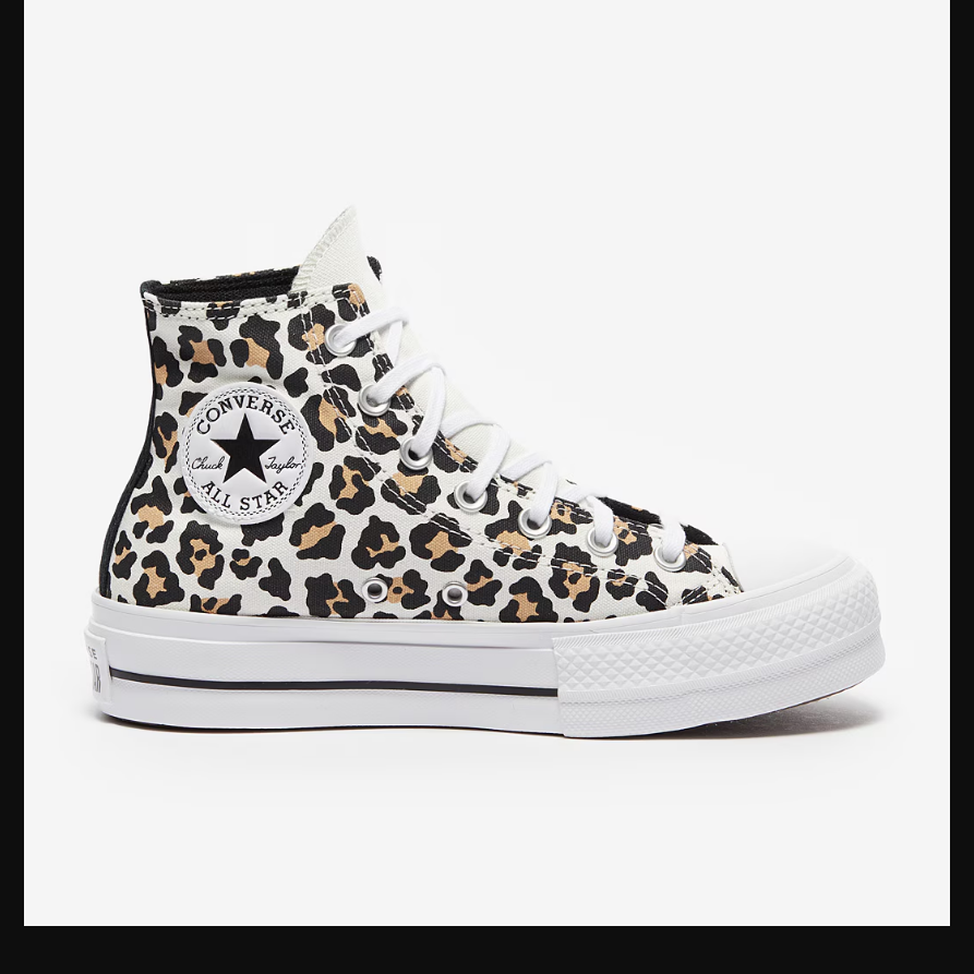 Converse Womens Chuck Taylor All Star Lift Platform Leopard LoveWhite/Black/Epic Dune