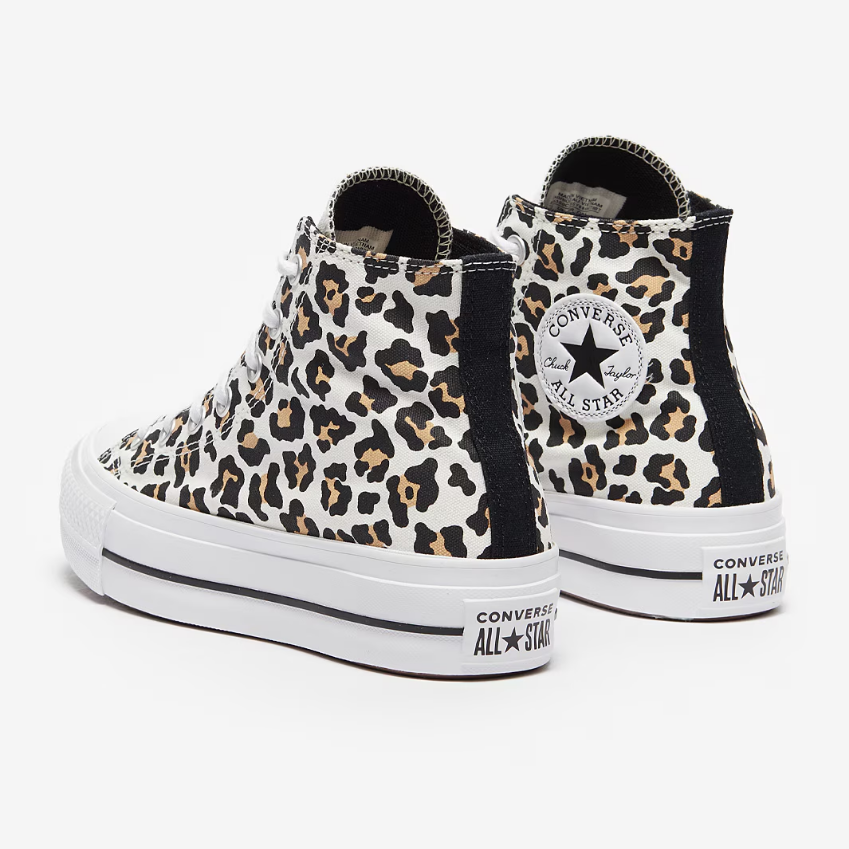 Converse Womens Chuck Taylor All Star Lift Platform Leopard LoveWhite/Black/Epic Dune