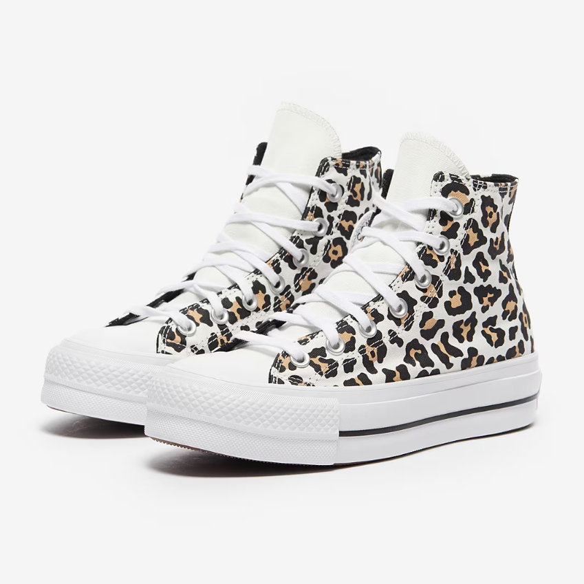 Converse Womens Chuck Taylor All Star Lift Platform Leopard LoveWhite/Black/Epic Dune