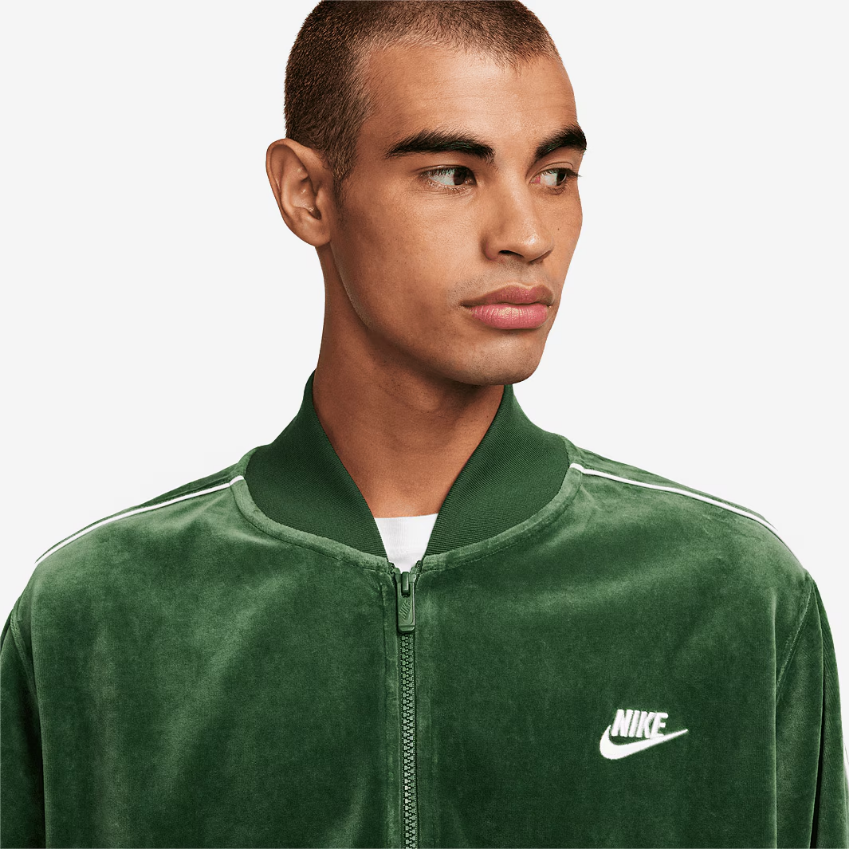 Nike Sportswear Club Velour JacketFir/White