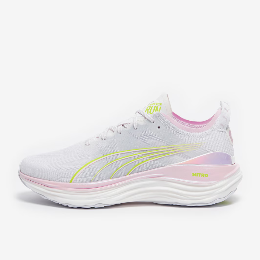 Puma Womens ForeverRun NitroPUMA White/Grape Mist/Silver Mist