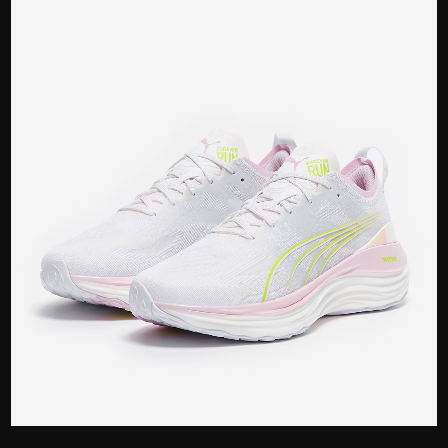 Puma Womens ForeverRun NitroPUMA White/Grape Mist/Silver Mist