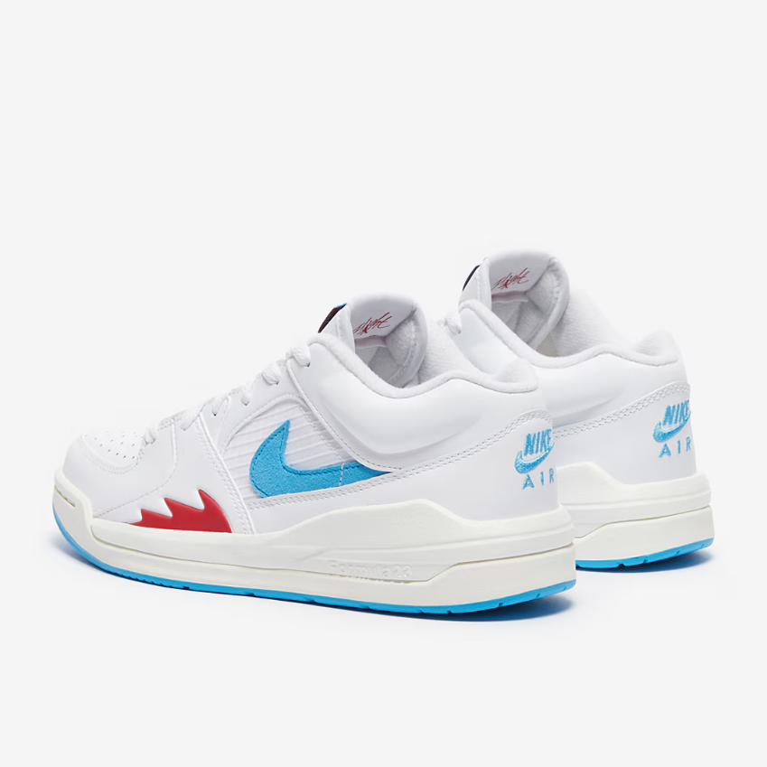 Womens Jordan Stadium 90White/Dk Powder Blue/Sail/Gym Red