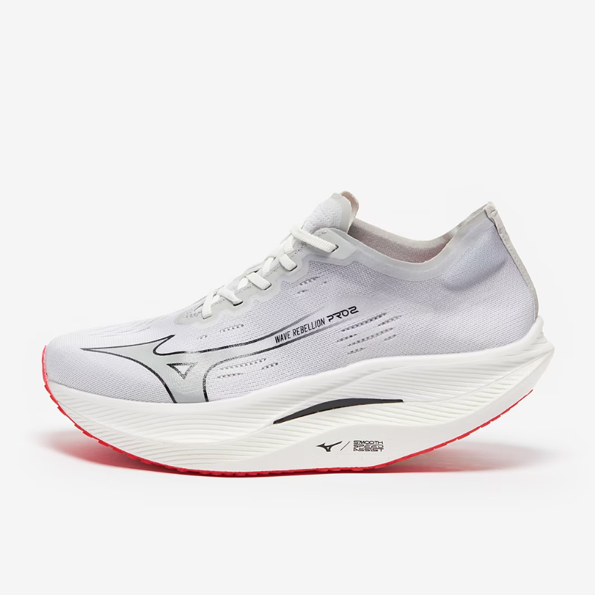 Mizuno Wave Rebellion Pro 2White/Harbor Mist/Cayenne