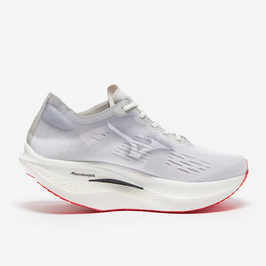 Mizuno Wave Rebellion Pro 2White/Harbor Mist/Cayenne