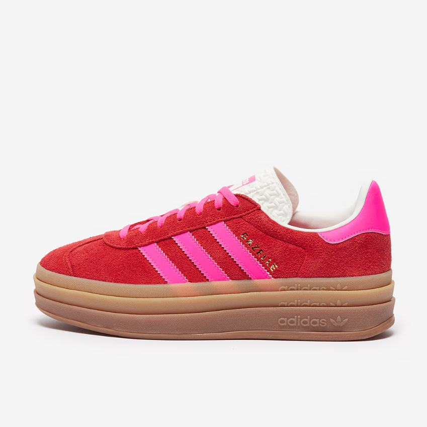 adidas Originals Womens Gazelle BoldCollegiate Red/Lucid Pink/Core White