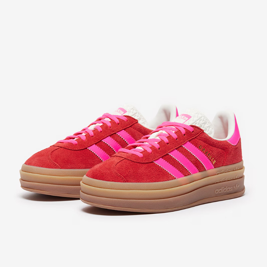 adidas Originals Womens Gazelle BoldCollegiate Red/Lucid Pink/Core White