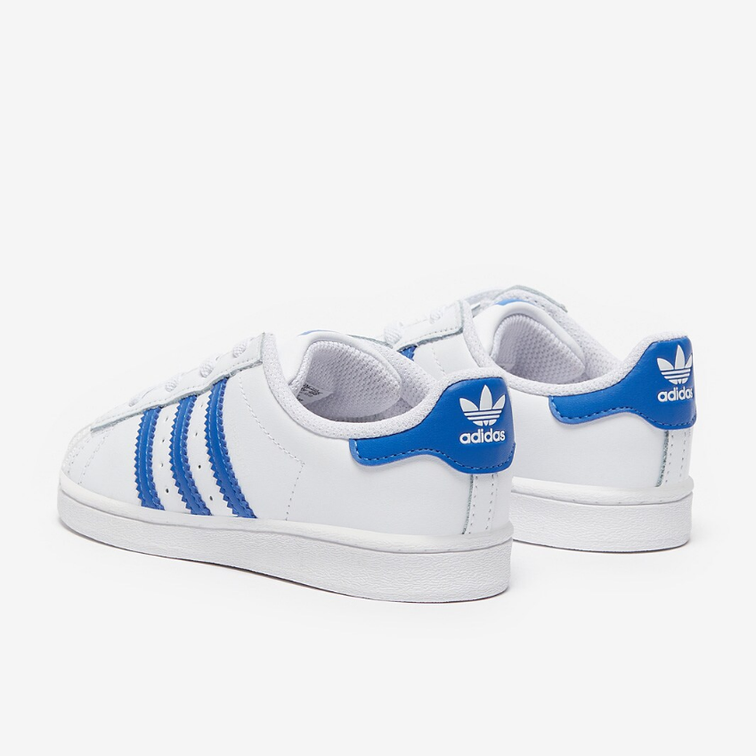 adidas Originals Toddler Superstar EL (TD)Ftw White/Blue