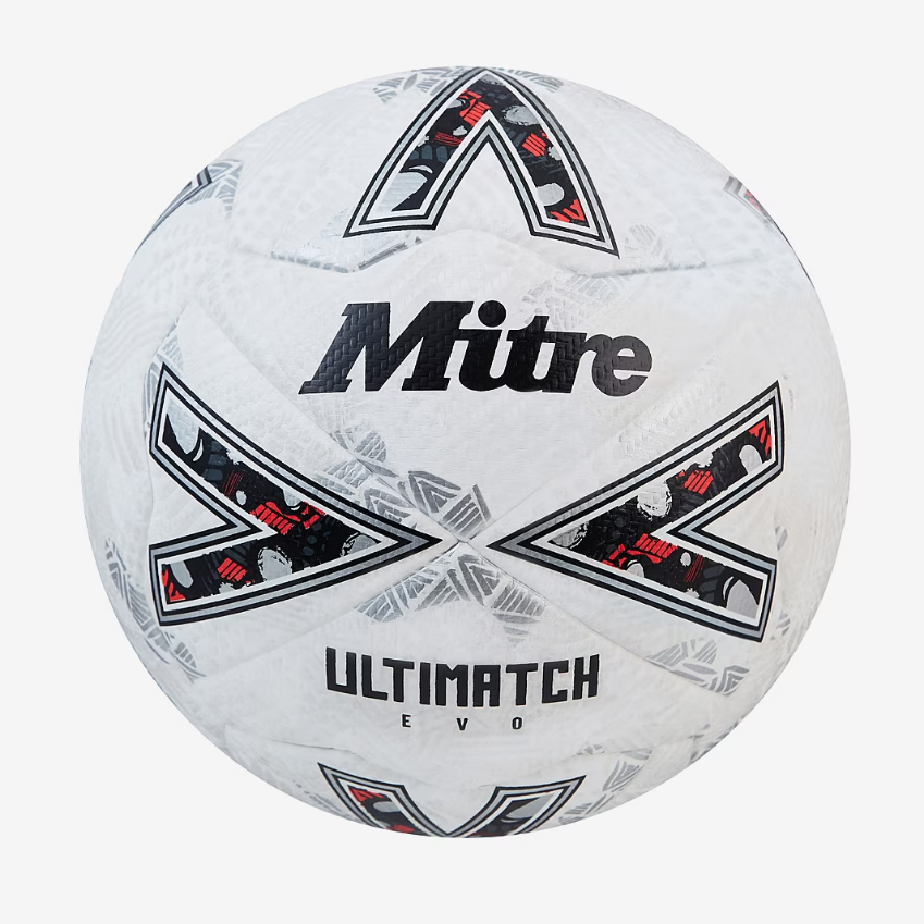 Mitre 24 Ultimatch EvoWhite/Off White/Trophy Silver