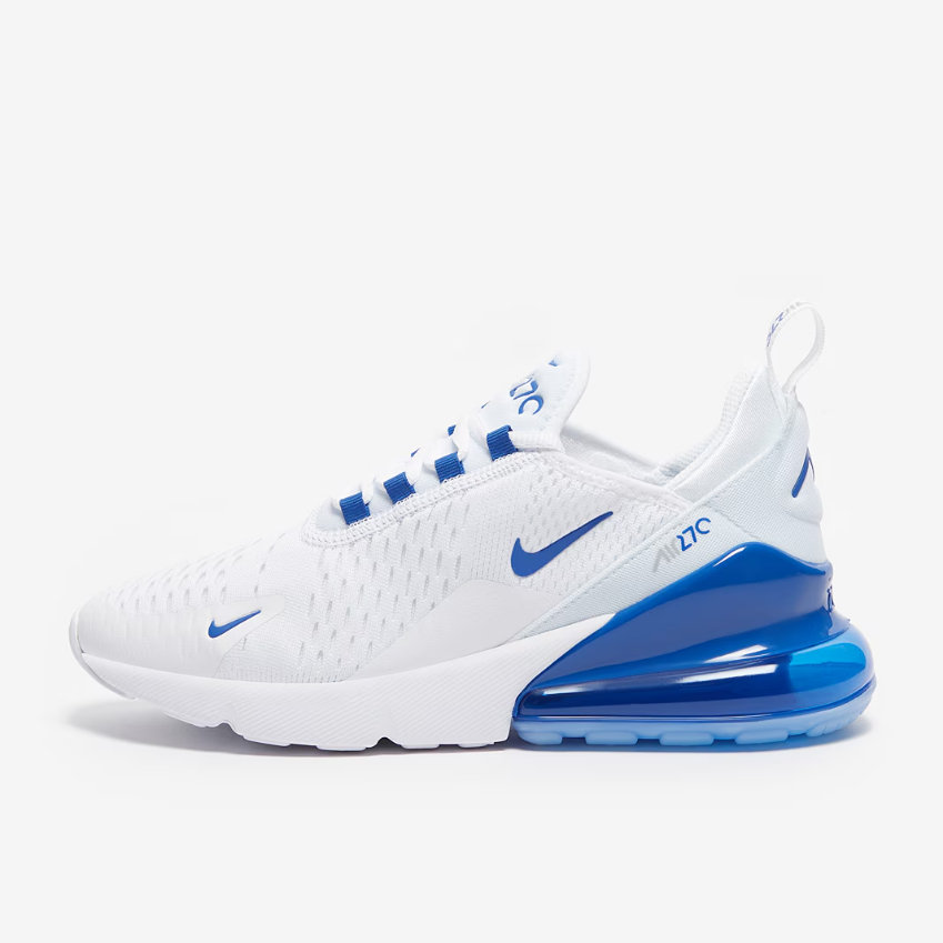 Nike Sportswear Older Kids Air Max 270 (GS)White/Game Royal/Wolf Grey