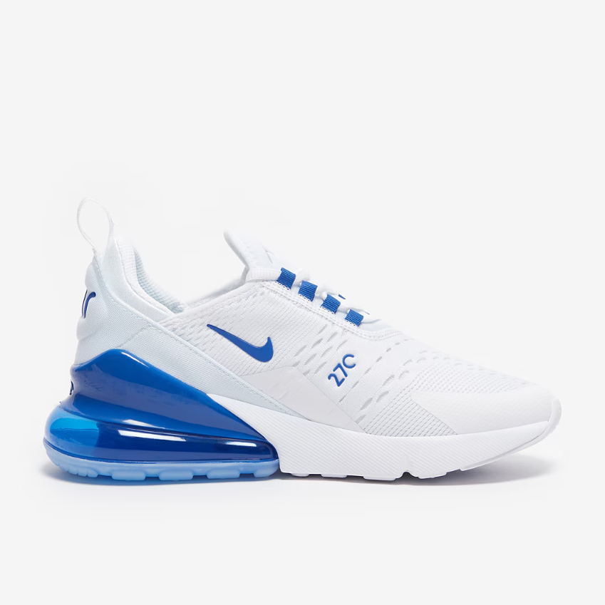 Nike Sportswear Older Kids Air Max 270 (GS)White/Game Royal/Wolf Grey