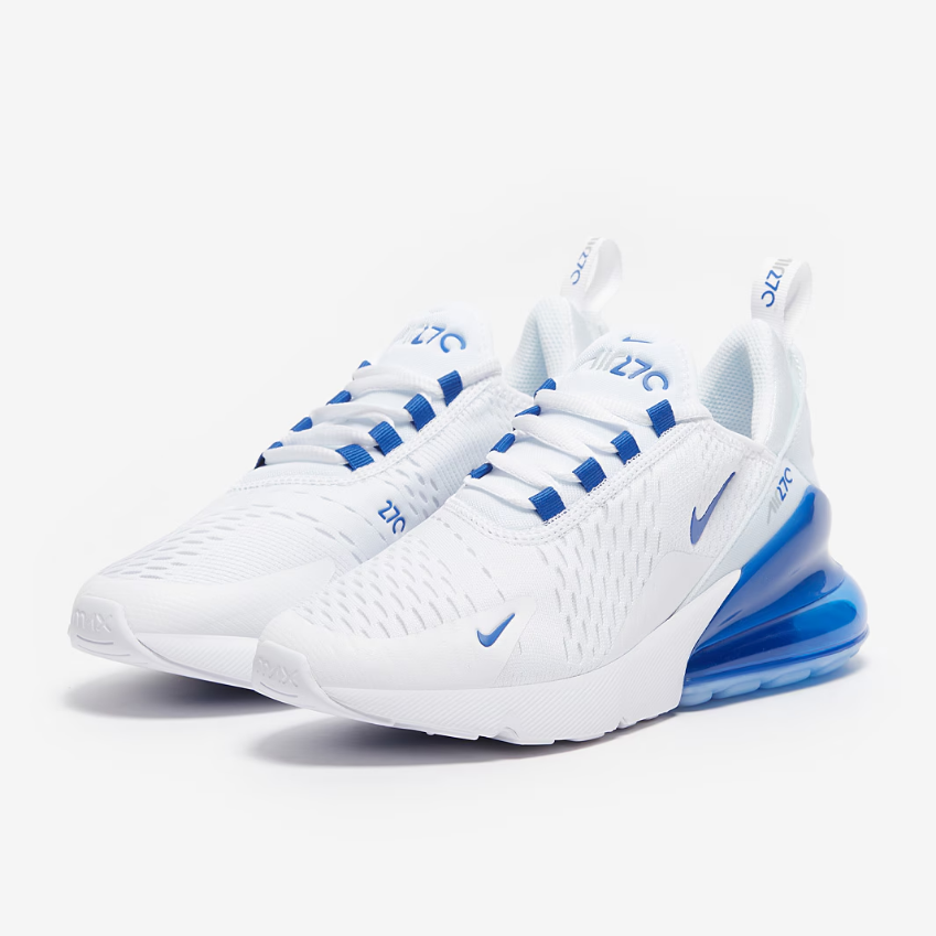 Nike Sportswear Older Kids Air Max 270 (GS)White/Game Royal/Wolf Grey