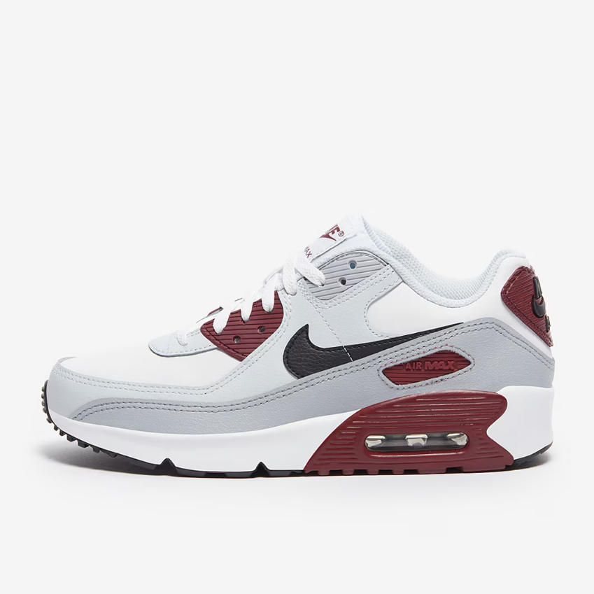 Nike Sportswear Older Kids Air Max 90 LTR (GS)White/Black/Dark Team Red/Pure Platinum