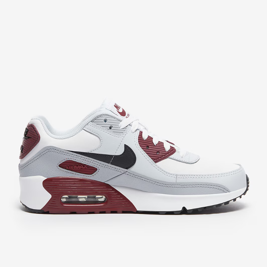 Nike Sportswear Older Kids Air Max 90 LTR (GS)White/Black/Dark Team Red/Pure Platinum