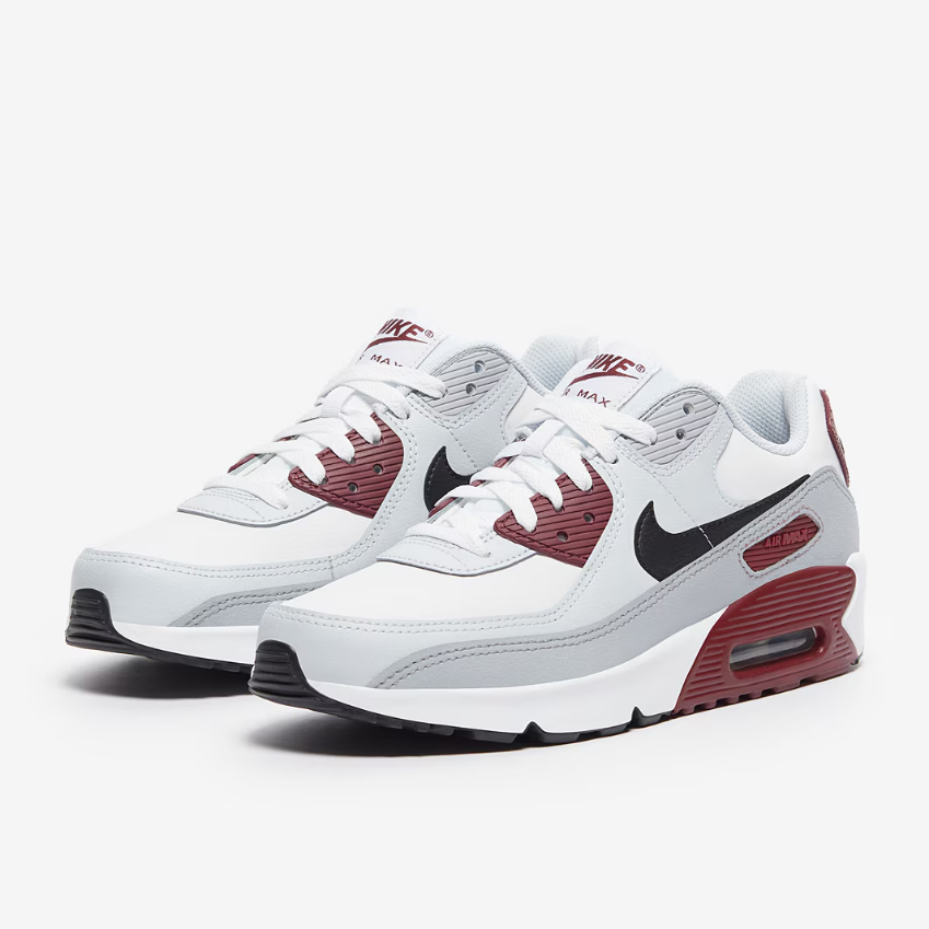 Nike Sportswear Older Kids Air Max 90 LTR (GS)White/Black/Dark Team Red/Pure Platinum