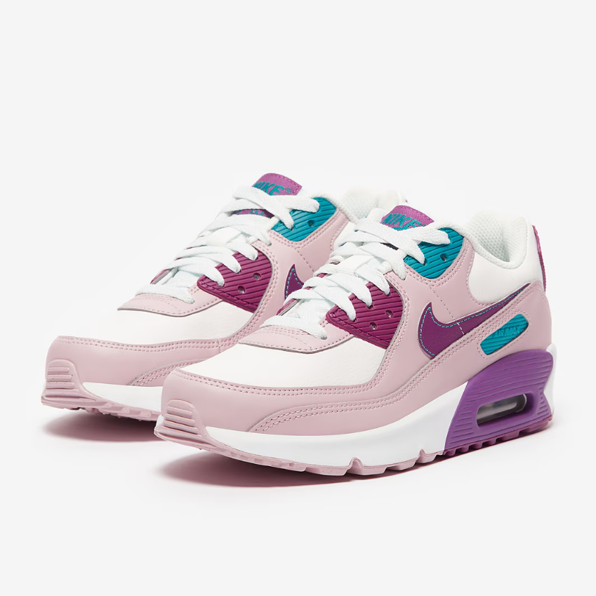 Nike Sportswear Older Kids Air Max 90 LTR (GS)Summit White/Viotech/Platinum Violet