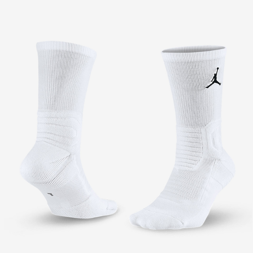 Jordan Flight Crew Socks - White