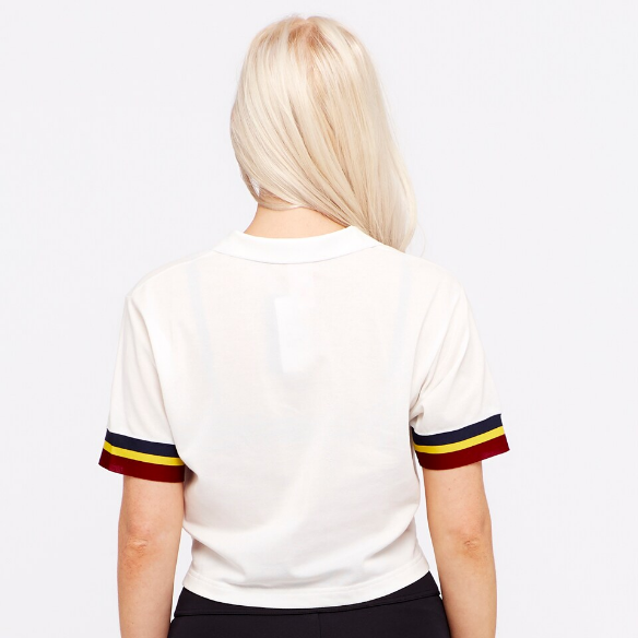 Nike Womens Sportswear Polo Crop Tee - Sail