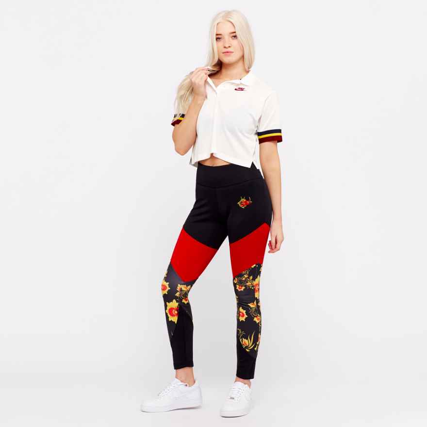 Nike Womens Sportswear Polo Crop Tee - Sail
