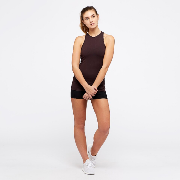 do Womens Cut Away Vest - Chocolate Aubergine