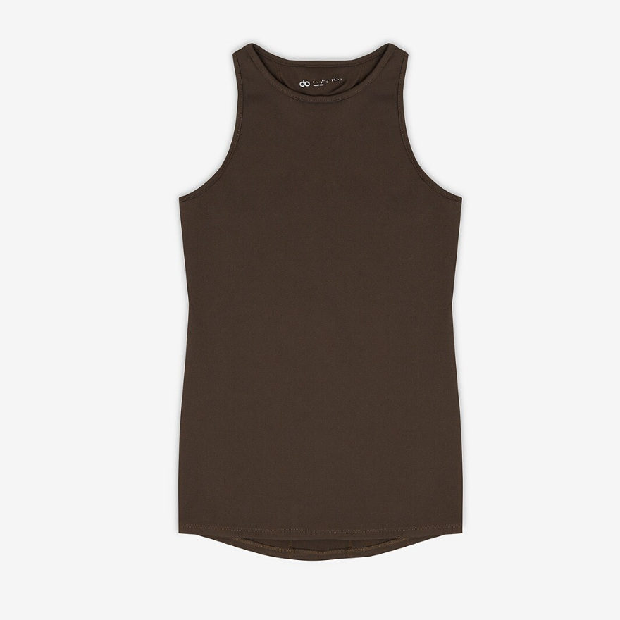 do Womens Cut Away Vest - Chocolate Aubergine