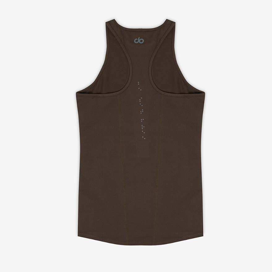 do Womens Cut Away Vest - Chocolate Aubergine