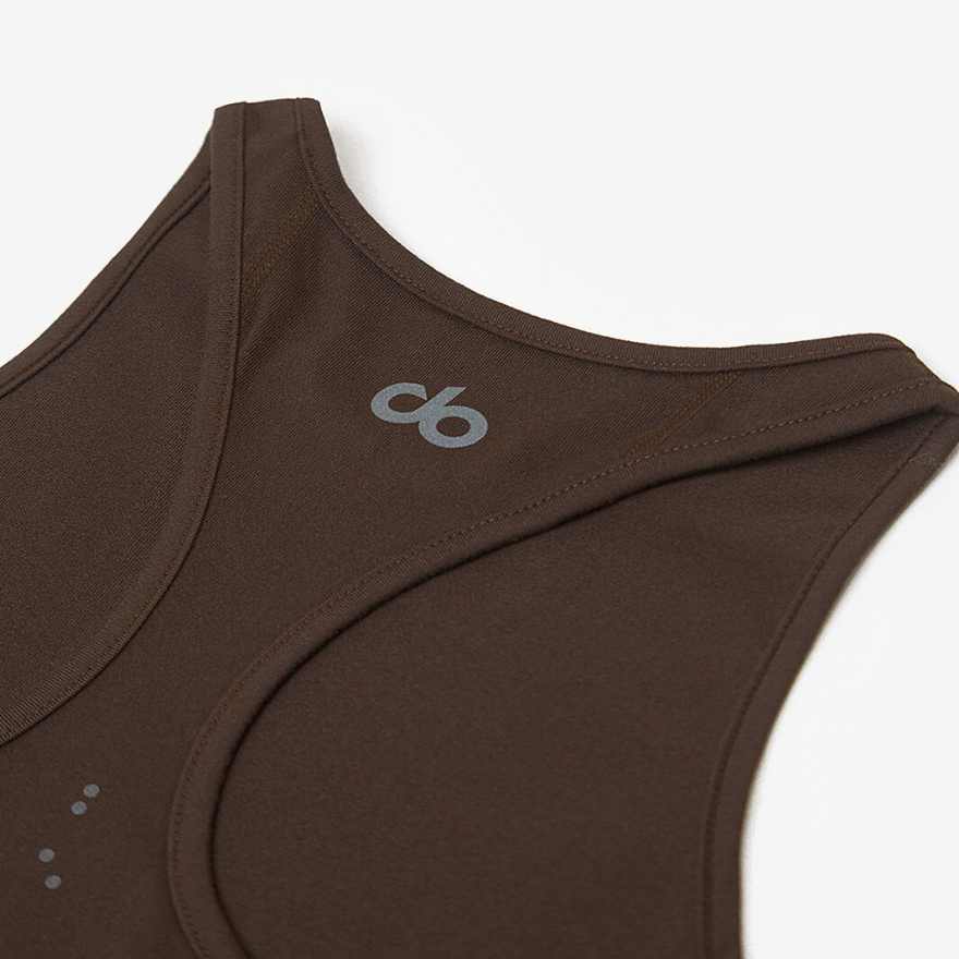 do Womens Cut Away Vest - Chocolate Aubergine
