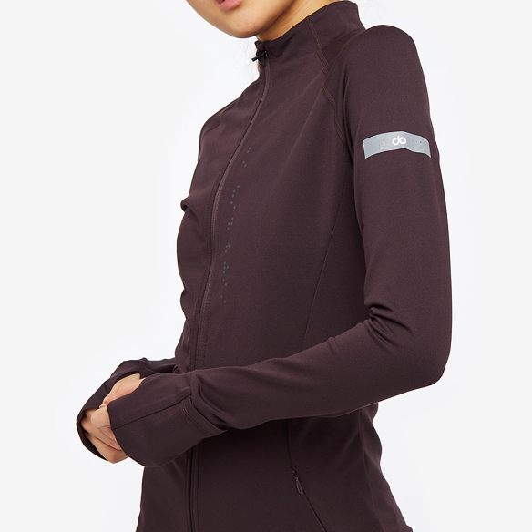 do Womens Zip Jacket - Chocolate Aubergine