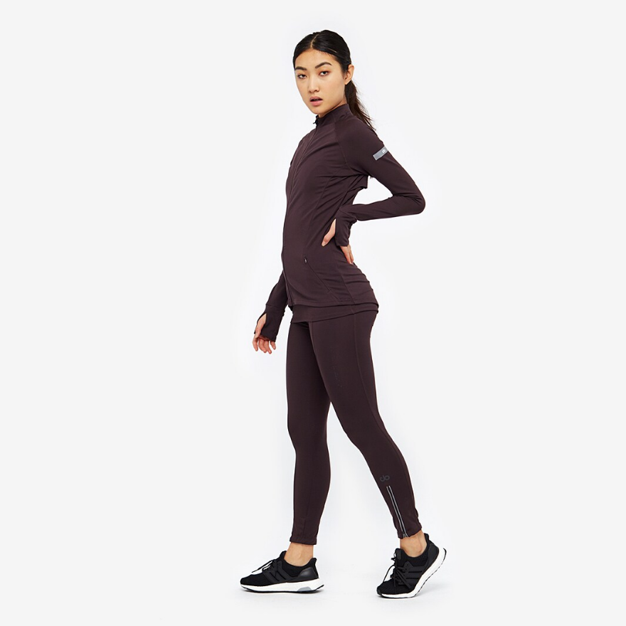 do Womens Zip Jacket - Chocolate Aubergine