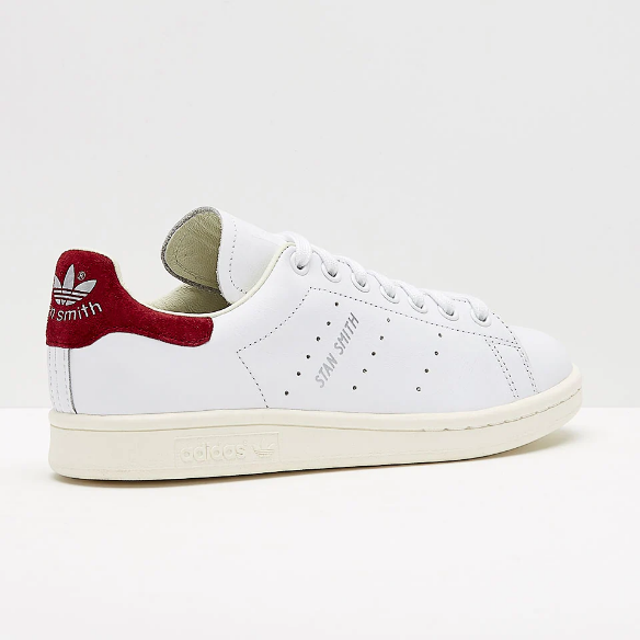 adidas Originals Womens Stan Smith - Ftwr White/Ftwr White/Collegiate Burgundy