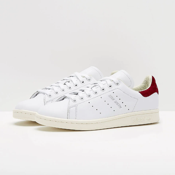 adidas Originals Womens Stan Smith - Ftwr White/Ftwr White/Collegiate Burgundy