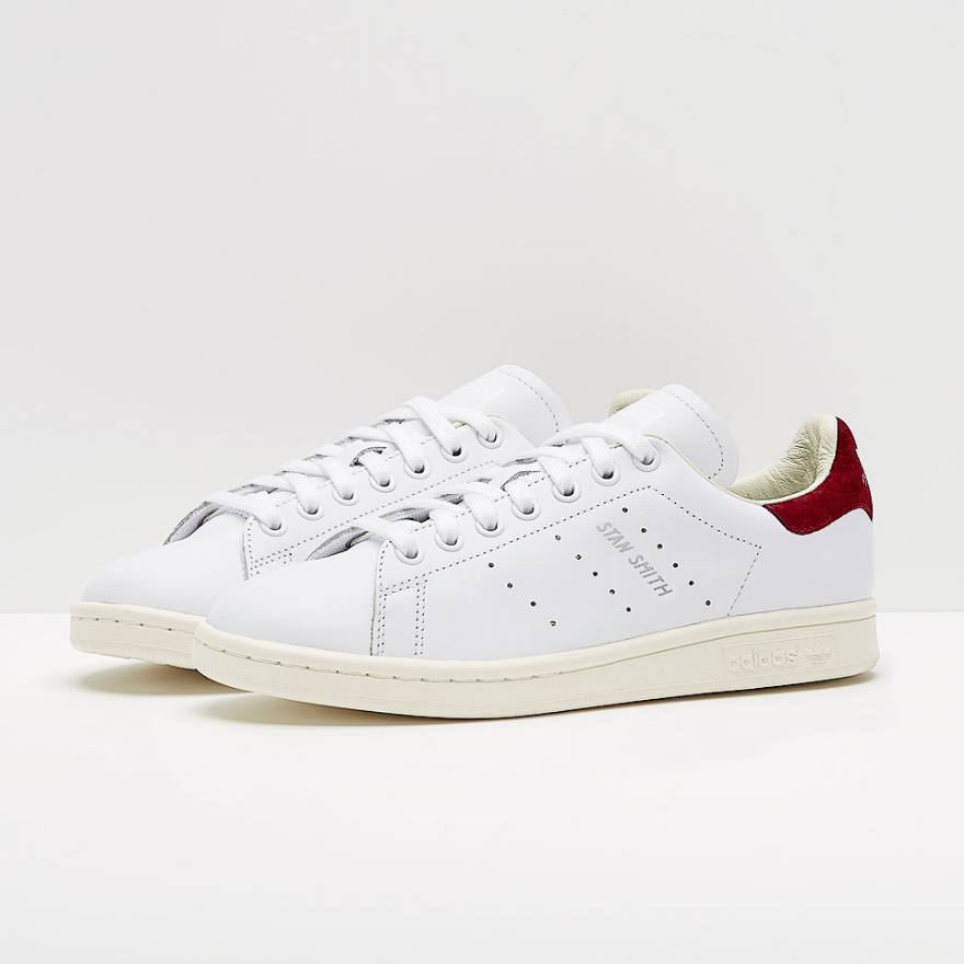 adidas Originals Womens Stan Smith - Ftwr White/Ftwr White/Collegiate Burgundy