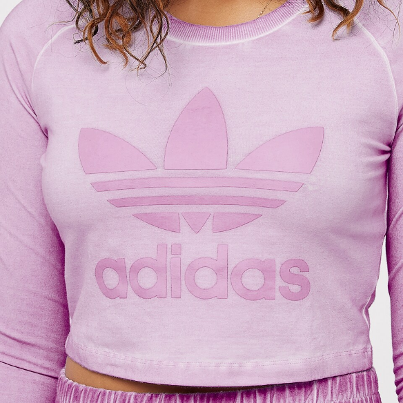 adidas Originals Womens Crop Longsleeve -Purple Glow