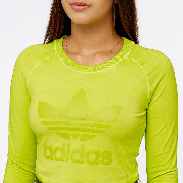 adidas Originals Womens Crop Longsleeve -Semi Solar Yellow