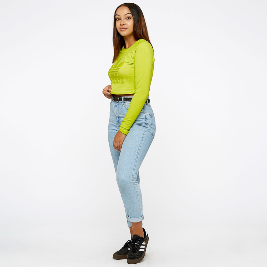 adidas Originals Womens Crop Longsleeve -Semi Solar Yellow