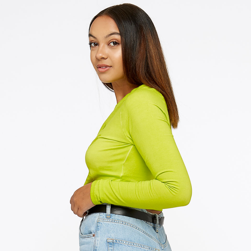 adidas Originals Womens Crop Longsleeve -Semi Solar Yellow