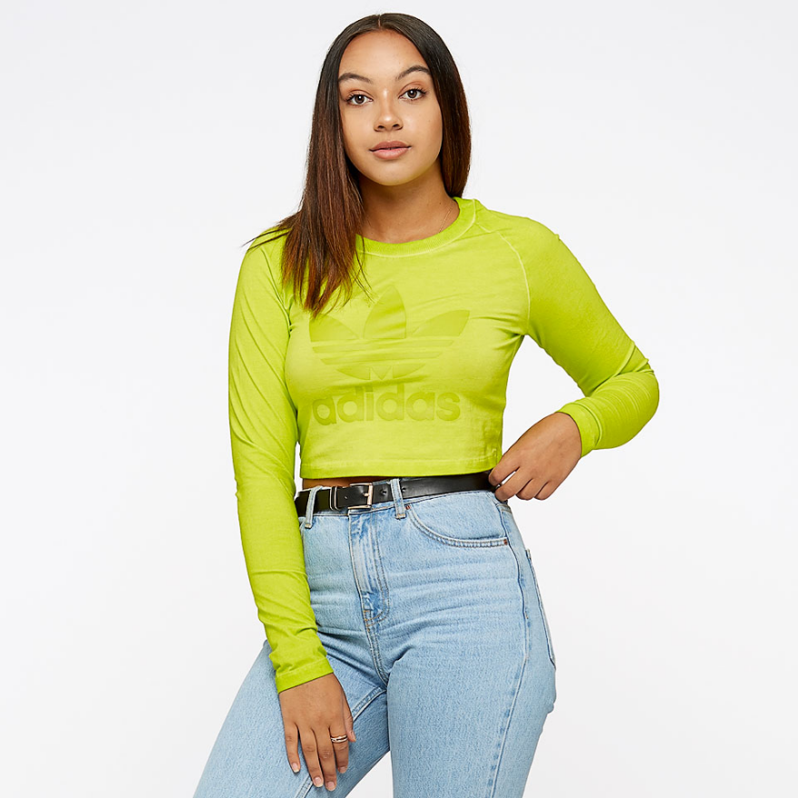 adidas Originals Womens Crop Longsleeve -Semi Solar Yellow