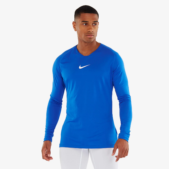 Nike Dri-FIT Park 1st Layer LS Jersey - Royal Blue/White