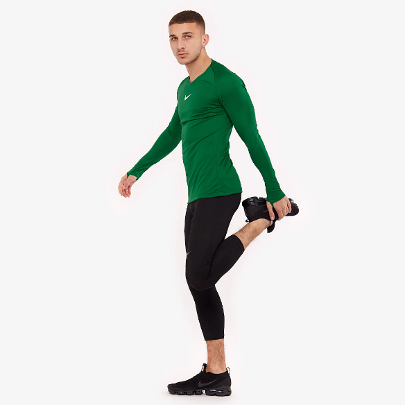 Nike Dri-FIT Park 1st Layer LS Jersey - Pine Green/White