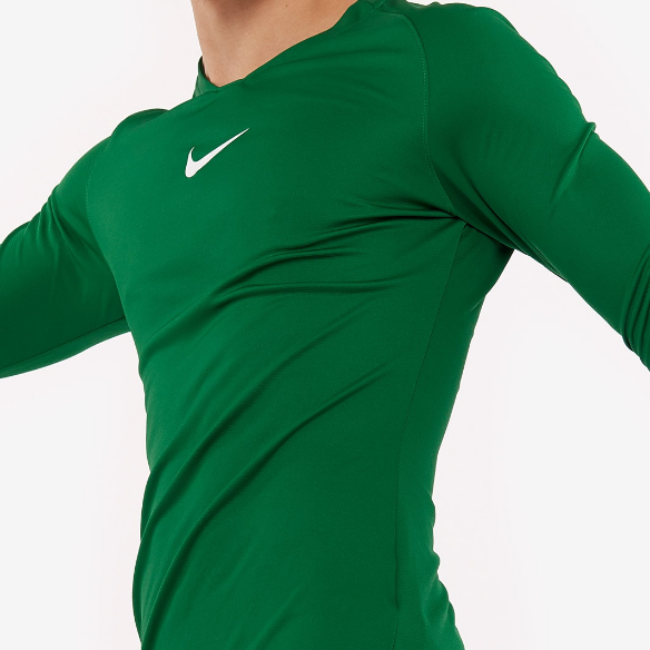 Nike Dri-FIT Park 1st Layer LS Jersey - Pine Green/White