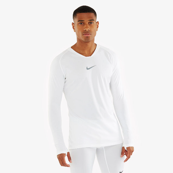 Nike Dri-FIT Park 1st Layer LS Jersey - White/Cool Grey